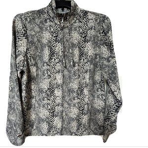 NEW/NWOT! ZENERGY by CHICO'S Womens Snakeskin Print Athleisure Jacket ~ Size 0